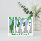 Die Evolution Palästinas Postkarte (Stehend Vorderseite)