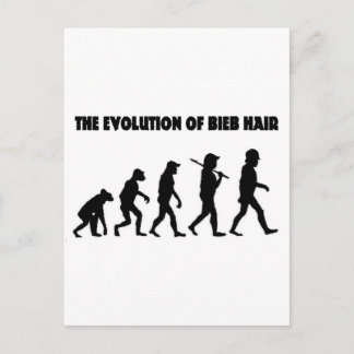 Die Evolution von B Hair Postkarte