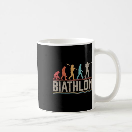 Die Evolution von Biathlon Target Shooting XC Skii Kaffeetasse (Rechts)