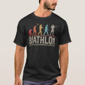 Die Evolution von Biathlon Target Shooting XC Skii T-Shirt (Vorderseite)