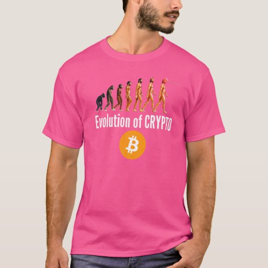 Die Evolution von Crypto Bitcoin Ethereum Cryptocu T-Shirt (Vorderseite)