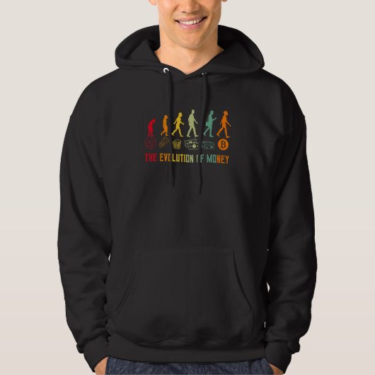 Die Evolution von Geld Bitcoin BTC Crypto Cryptocu Hoodie (Vorderseite)