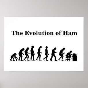 Die Evolution von Ham Ham Radio Poster