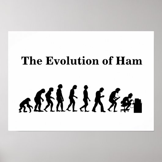 Die Evolution von Ham Ham Radio Poster (Vorne)