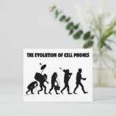 Die Evolution von Mobiltelefonen Postkarte (Stehend Vorderseite)