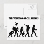 Die Evolution von Mobiltelefonen Postkarte (Vorne/Hinten)