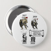 Die Evolution von Präsidenten Trump Button (Vorne & Hinten)