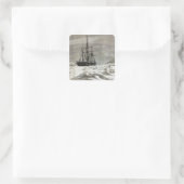 Die Expedition zum Nordpol Quadratischer Aufkleber (Tasche)