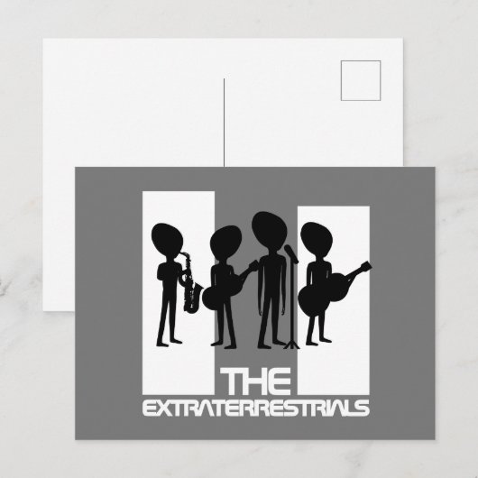 Die Extraterreste, Alien Postkarte (Vorne/Hinten)
