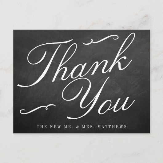 Die Extravagante Chalkboard-Hochzeitskollektion Postkarte (Vorderseite)