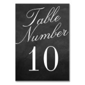 Die Extravagante Chalkboard-Hochzeitskollektion Tischnummer (Vorderseite)