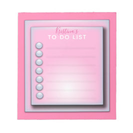 Die Extravagante Girly Pink-Bluse-Liste Notizblock