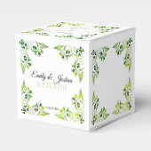 Die Extravagante "Green Leaf Borders Gevor Box" Geschenkschachtel (Vorderseite)