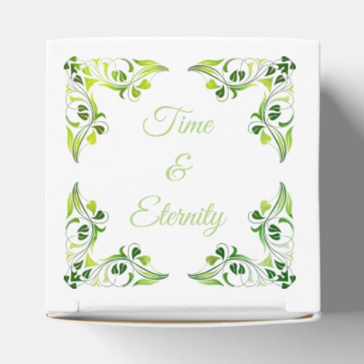 Die Extravagante "Green Leaf Borders Gevor Box" Geschenkschachtel (Oben)