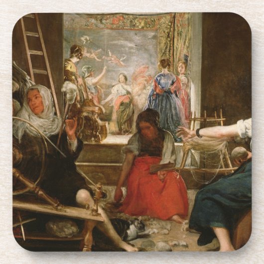 Die Fabel von Arachne oder die Spinner, c.1657 (Öl Untersetzer (Vorderseite)