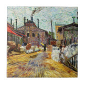 Die Fabrik (1887) von Vincent Van Gogh Fliese (Vorderseite)