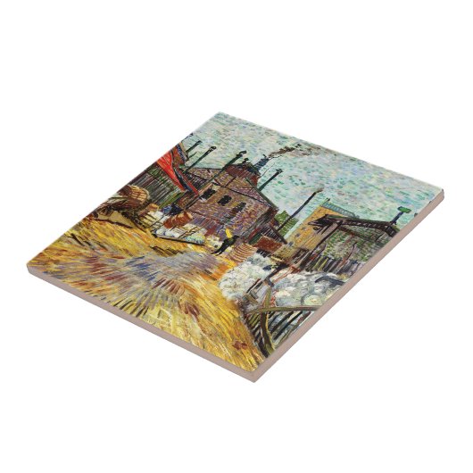Die Fabrik (1887) von Vincent Van Gogh Fliese (Seite)