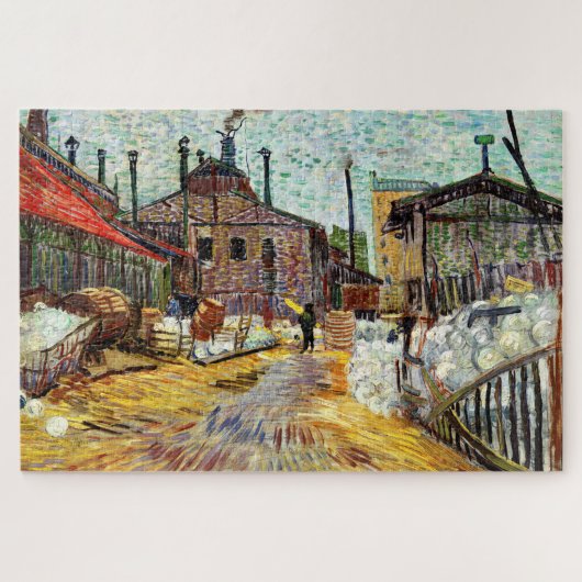 Die Fabrik (1887) von Vincent Van Gogh Puzzle (Horizontal)