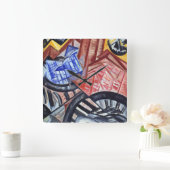 Die Fabrik und die Brücke Quadratische Wanduhr (Zuhause)