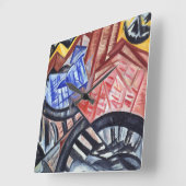 Die Fabrik und die Brücke Quadratische Wanduhr (Winkel)