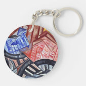 Die Fabrik und die Brücke Schlüsselanhänger (Rückseite)