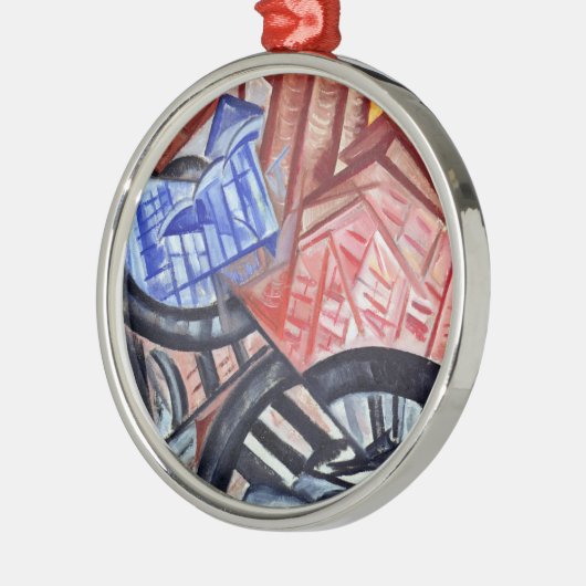 Die Fabrik und die Brücke Silbernes Ornament (Links)