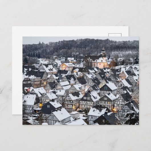 Die Fachwerkhäuser von Freudenberg im Siegerland Postkarte (Vorne/Hinten)