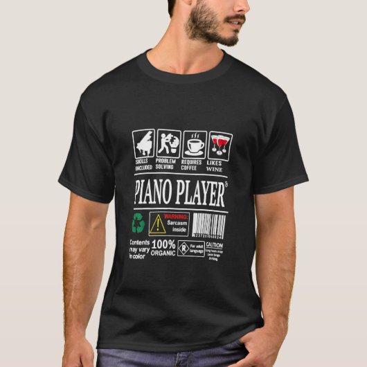 Die Fähigkeiten des Pianos beinhalten Probleme bei T-Shirt (Vorderseite)