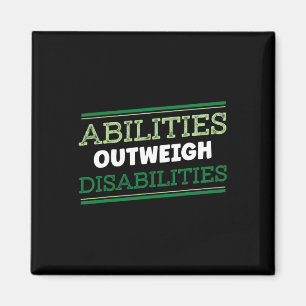 Die Fähigkeiten überwiegen die Behinderungen, die Magnet