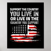 Die Fahne 4. Juli unterstützt das Land, in dem Sie Poster (Vorne)