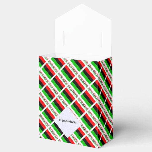 Die Fahne der Afrikanerin Amerikanische Diaspora i Geschenkschachtel (Geöffnet)