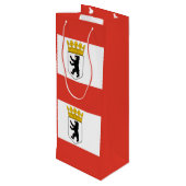 Die Fahne der Berliner Weinbeutel Geschenktüte Für Weinflaschen (Rückseite Schrägansicht)