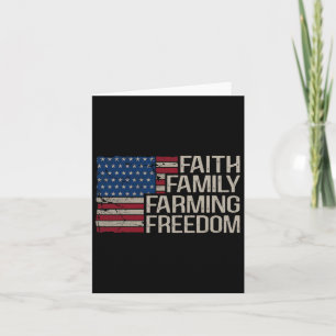 Die Fahne der Familie Farm Freedom American Flag 4 Karte