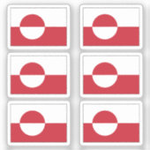 Die Fahne der Grönland-Sammlung von 6 Aufkleber (Vorderseite)