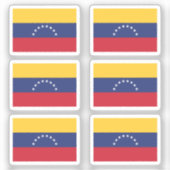 Die Fahne der Sammlung Venezuela von 6 Aufkleber (Vorderseite)