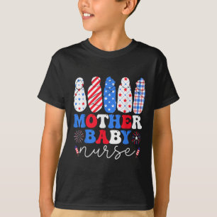 Die Fahne der USA Patriotische Mutter Kinderkrippe T-Shirt