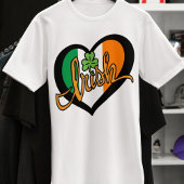 Die Fahne "Irish Heart" und das Kleeblatt St. Patr T-Shirt