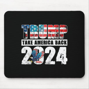 Die Fahne von 2024 rückt Amerika am 4. Juli Trump  Mousepad