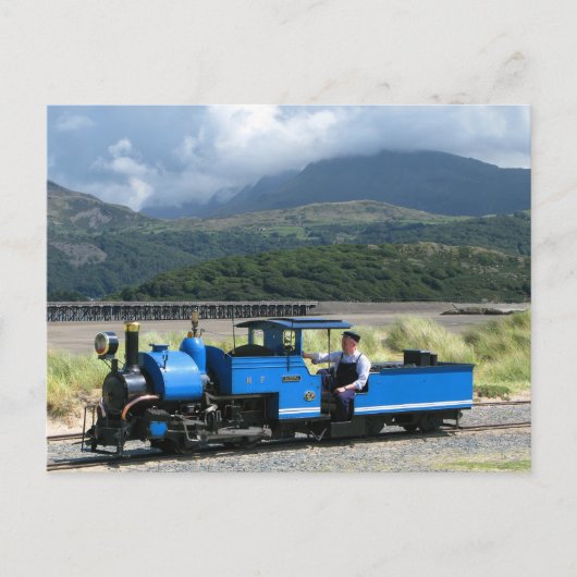 Die Fairbourne-Bahn Postkarte (Vorderseite)