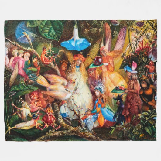 DIE FAIRIEN BELIEBTEN VORITEN-verzaubertes Holz Fleecedecke (Vorderseite (Horizontal))