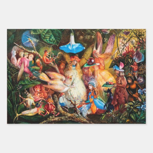 DIE FAIRIEN LIEBLINGSGEBIET , Zauberwald Fairy Geschenkpapier Set (Vorderseite)