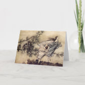 Die Fairies haben Zähne mit Vögeln, Arthur Rackham Karte (Vorderseite)