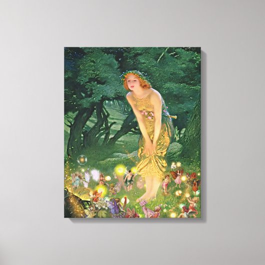 Die Fairies im Mondschein Leinwanddruck (Vorderseite)