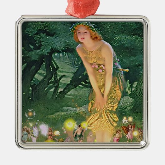 Die Fairies im Mondschein Ornament Aus Metall (Vorne)