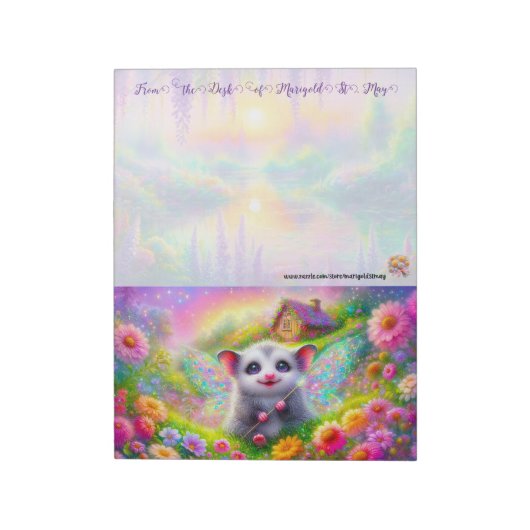Die Fairy Collection: Opossum Notizblock (Rotiert)