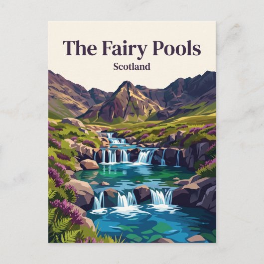 Die Fairy Pools Schottland Postkarte (Vorderseite)