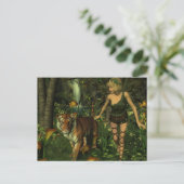 Die Fairy und die Tiger-Postkarte Postkarte (Stehend Vorderseite)