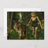 Die Fairy und die Tiger-Postkarte Postkarte (Vorne/Hinten)