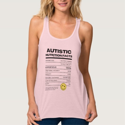Die Fakten der autistischen Ernährung Tank Top (Vorderseite)