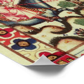 Die Falcon-Jagd, von der Handschrift Poster (Ecke)